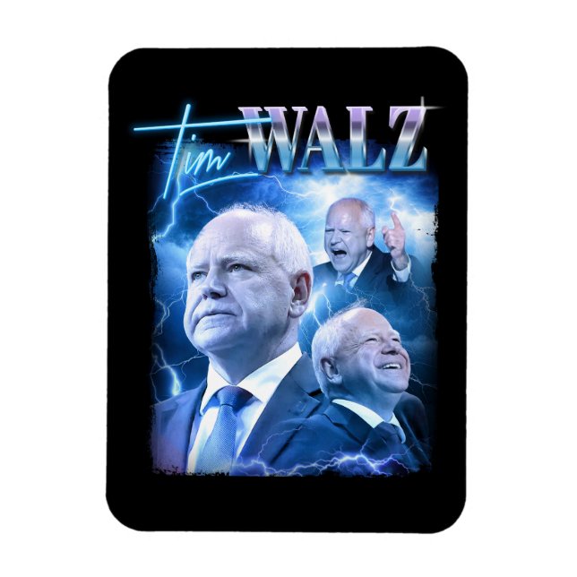 Tim Walz Retro 90s Style Magnet (Vertical)