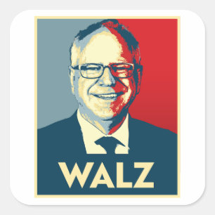 Tim Walz Square Sticker