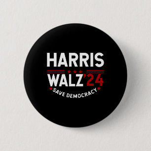 Tim-wAlzheimer-2024 Election Men Women Harris Walt 6 Cm Round Badge