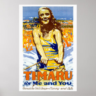 Timaru for me and you Vintage Poster 1935