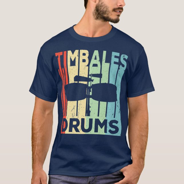 Timbales Drums Vintage Premium T-Shirt (Front)