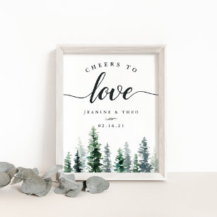 Timber Grove Cheers to Love Wedding Sign