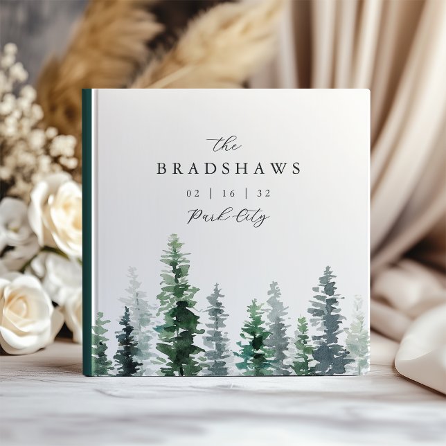 Timber Grove Evergreen Forest Wedding Guest Book (Creator Uploaded)