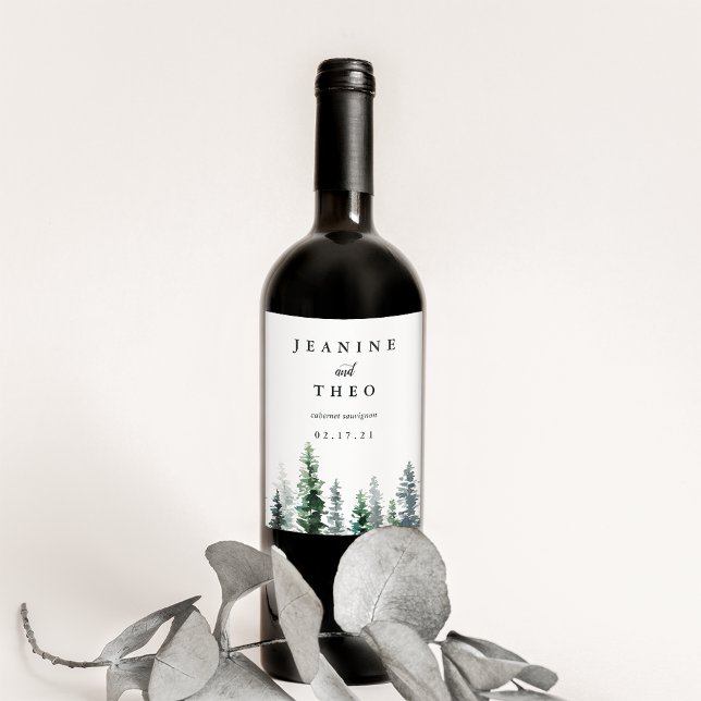 Timber Grove | Personalised Wedding Wine Label (Creator Uploaded)