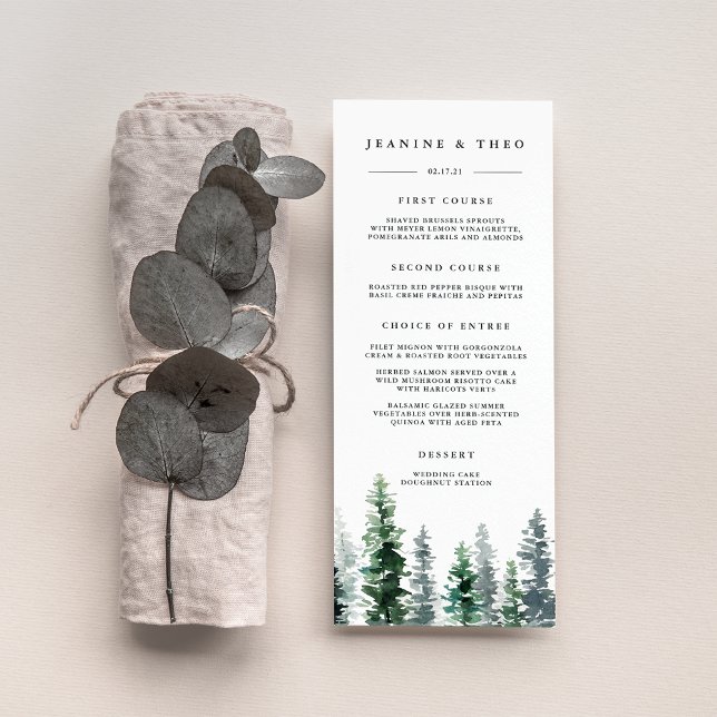 Timber Grove Wedding Menu Card (Creator Uploaded)