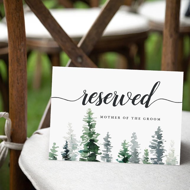 Timber Grove Wedding Reserved Seating Card (Creator Uploaded)