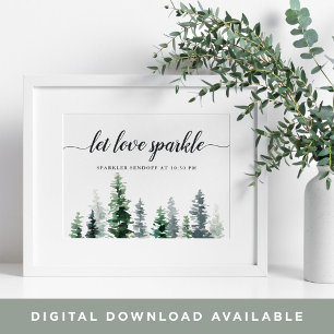 Timber Grove Wedding Sparkler Sendoff Sign