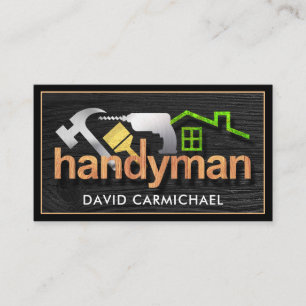 Timber Handyman Tools Signage Business Card