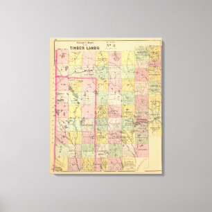 Timber lands 4 Atlas Map Canvas Print