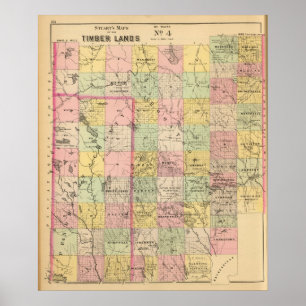 Timber lands 4 Atlas Map Poster