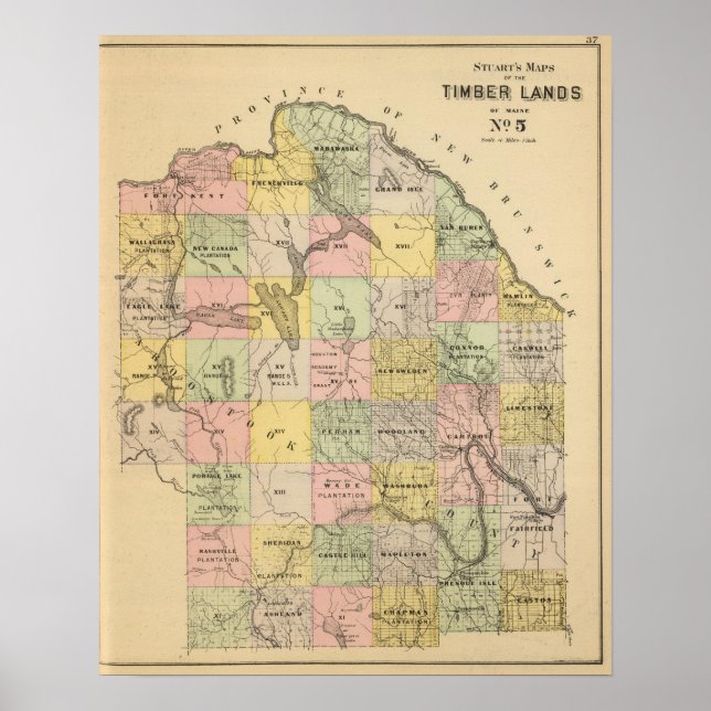Timber lands 5 Map Atlas Poster (Front)