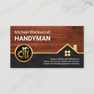 Timber Layer Stone Wall Construction Business Card