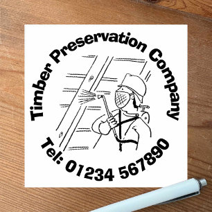 Timber Preservation to Personalise. Rubber Stamp