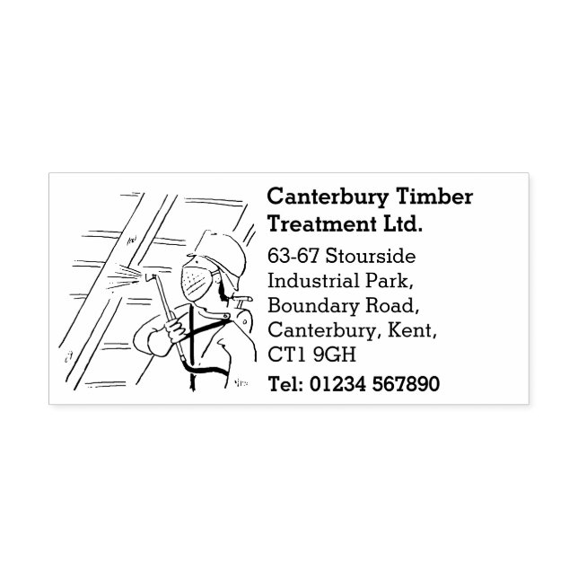 Timber Preservation & Treatment Business Self-inking Stamp (Design)