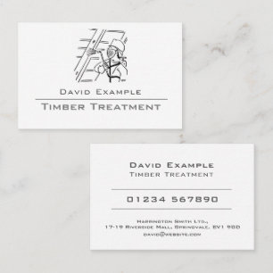 Timber Treatment with Illustration Business Card