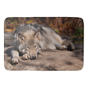 Timber Wolf Bath Mat