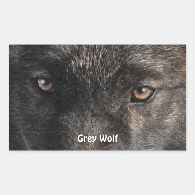 TIMBER WOLF EYES Wildlife Supporter Stickers (Front)