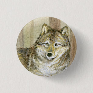 Timber Wolf Pin