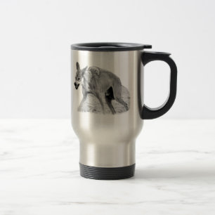 Timber Wolf Snarl Travel Mug