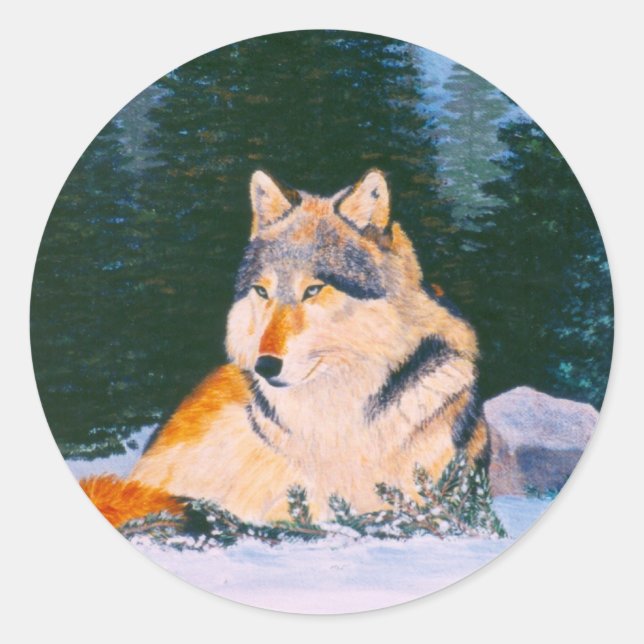 Timber Wolf Sticker (Front)