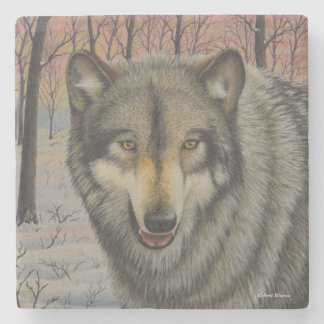 Timber Wolf Stone Coaster