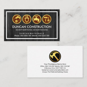 Timber Wood Handyman Frame Business Card