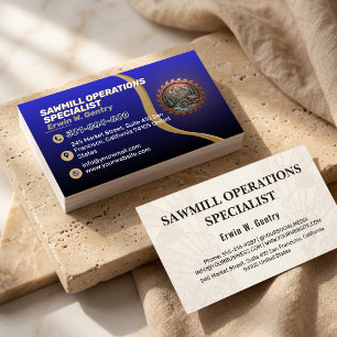 Timber Yard & Sawmill Lumber, Firewood & Tree Business Card