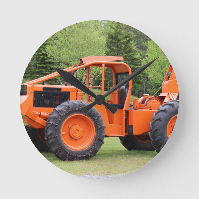 Timberjack Skidder Round Clock (Front)