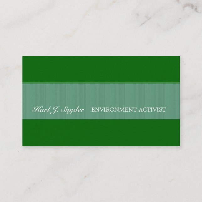 Timberland Agriculture Farm  Organic Green Business Card (Front)