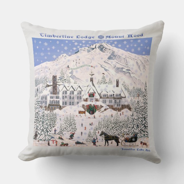 Timberline Lodge ~ Mount Hood Pillow (Front)