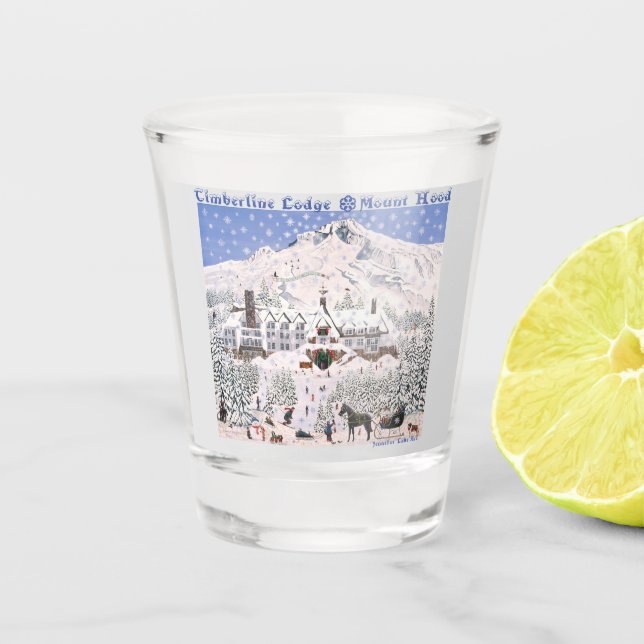 Timberline Lodge ~ Mount Hood Pillow Shot Glass (Front)