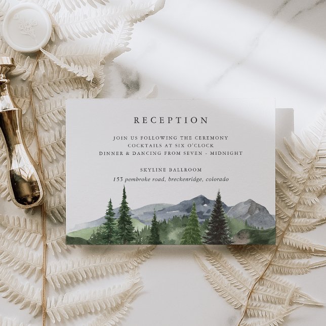 Timberline | Mountain Forest Wedding Reception Enclosure Card (Creator Uploaded)