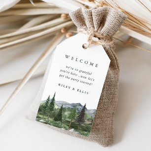 Timberline Mountain Forest Wedding Welcome Gift Tags
