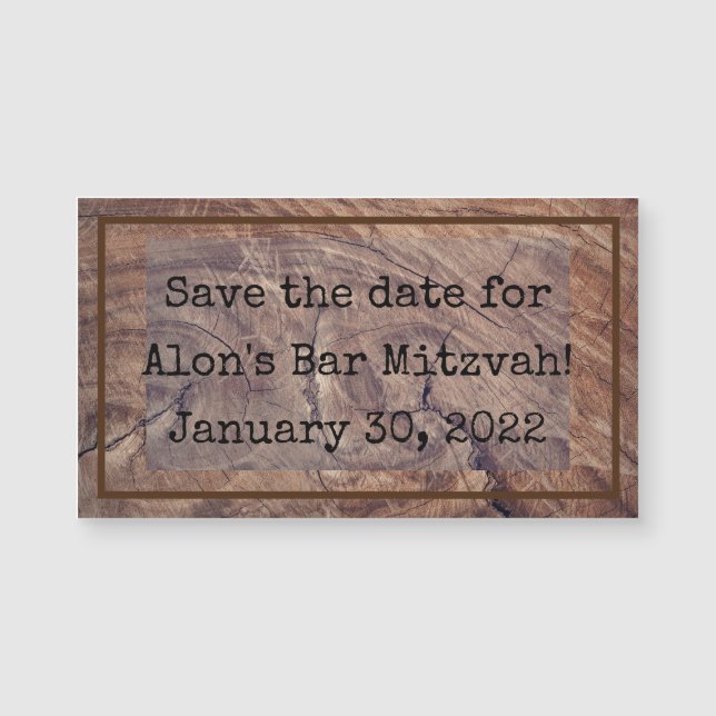 Timberlines Magnetic Save the Date Card (Front)