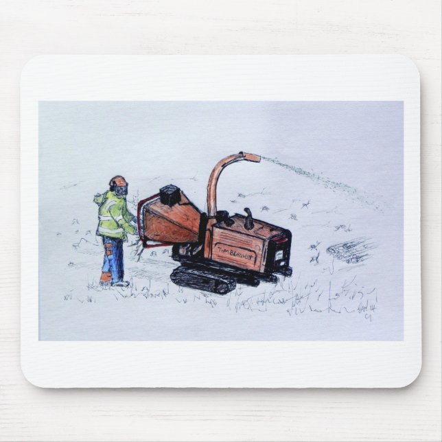 Timberwolf wood chipper mouse mat (Front)