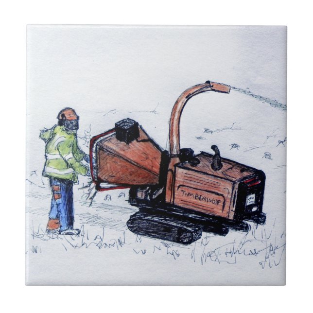 Timberwolf wood chipper tile (Front)