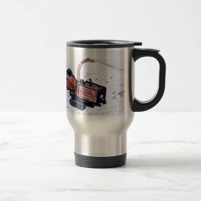 Timberwolf wood chipper travel mug (Right)