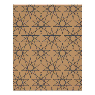 Timbuktu Clay Geometric Pattern Poster