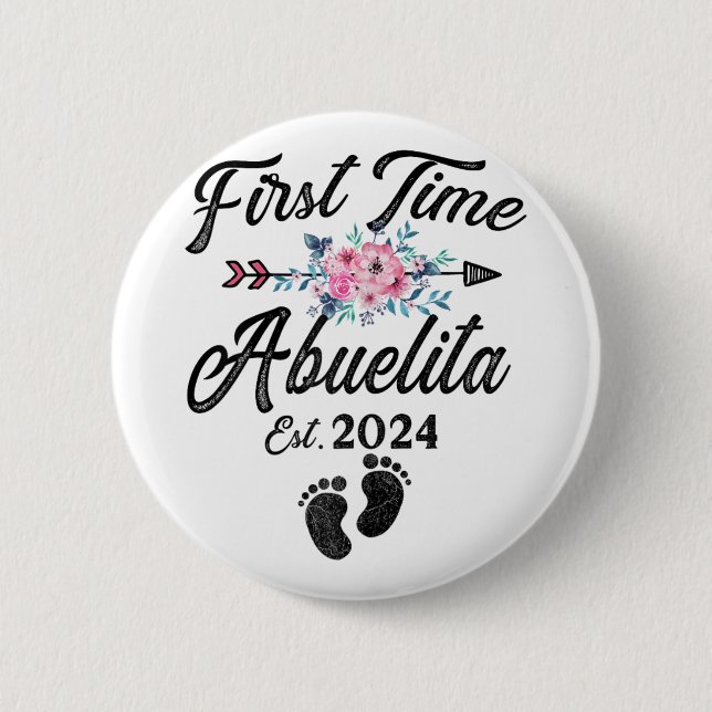 Time Abuelita 2024 Mothers Day Soon To Be Grandma  6 Cm Round Badge (Front)