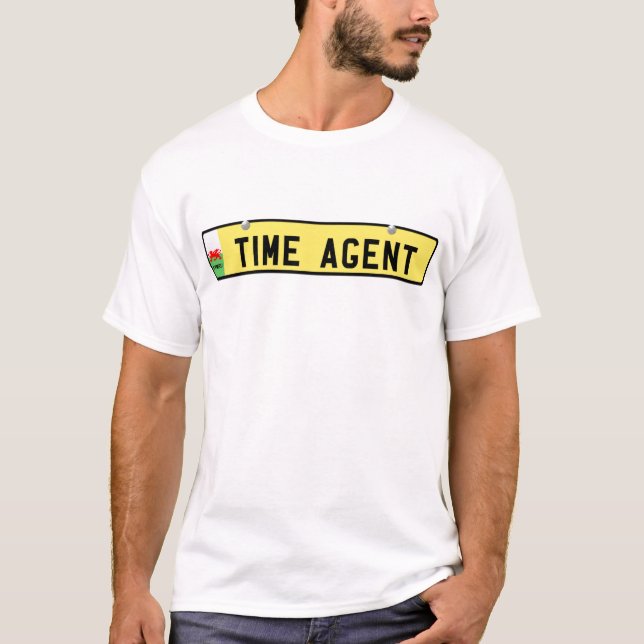 TIME AGENT - Welsh license plate T-Shirt (Front)