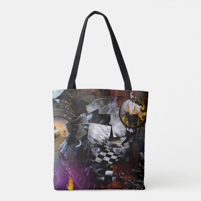 Time and imagination tote bag (Back)