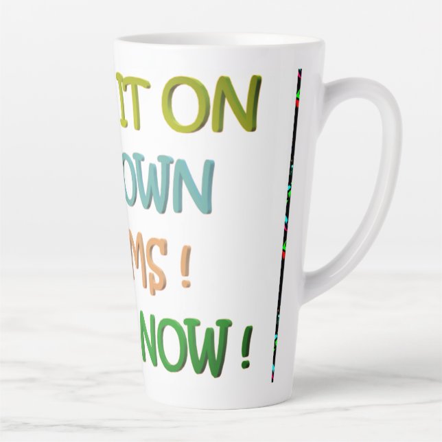 Time and terms and being strong encourage people latte mug (Right)