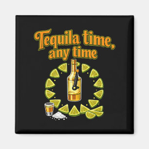 Time any time party crew lime clock design Time an Magnet