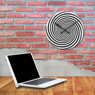 Time Bending Hypnosis Spiral Round Clock