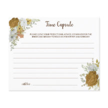 Time Capsule Advice Boho Autumn Bridal Shower Card
