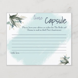 Time Capsule Advice Card Bridal Shower