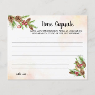 Time Capsule Advice Christmas Bridal Shower Card