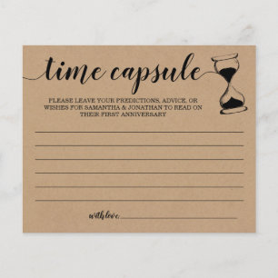 Time Capsule Advice Couple Bridal Shower Card
