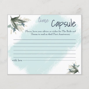 Time Capsule Advice Couple Bridal Shower Card