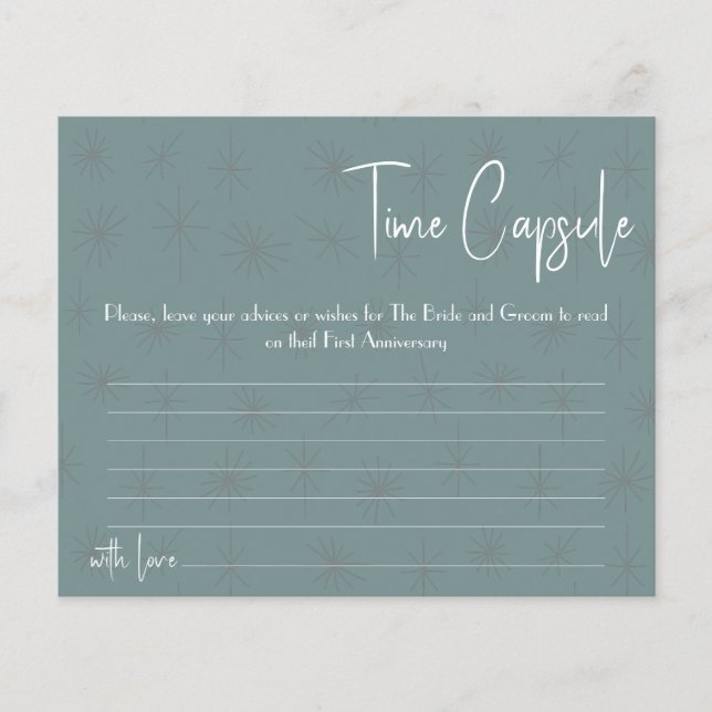 Time Capsule Advice Couple Bridal Shower Card Flye (Front)
